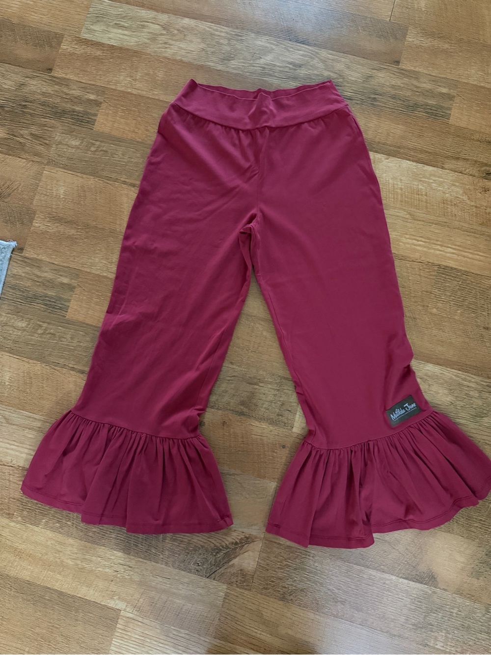 Matilda Jane Ruffle Pants - Burgundy